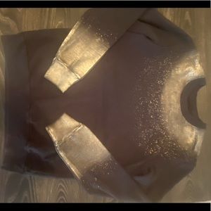 Gold and black crew neck sweater